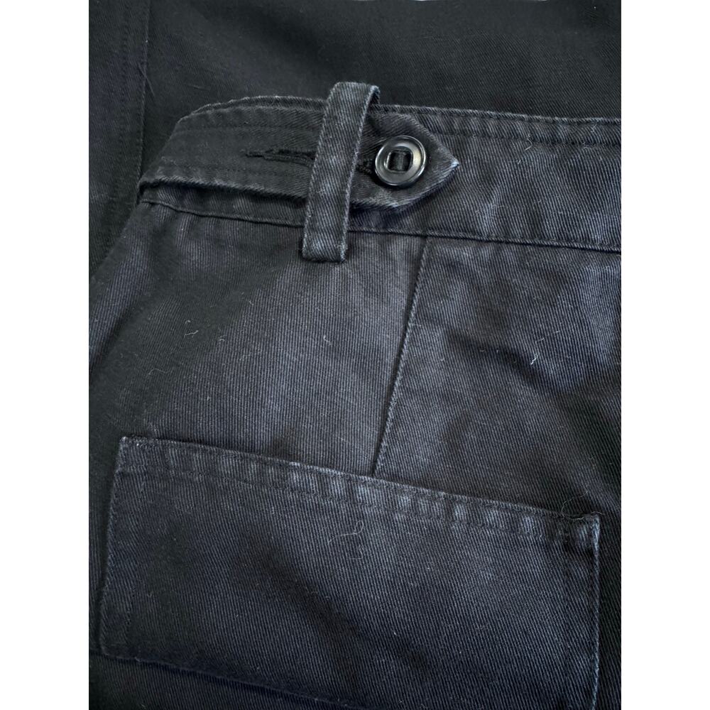 Vince Linen Cotton Wide Leg Crop Pants Black High Rise Size 4 Ankle Trouser Fits - Picture 6 of 7